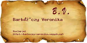 Barkóczy Veronika névjegykártya